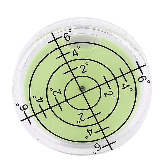 2 Pcs 32x7mm Acrylic Bubble Level Round Level Bubble Accessories, Green