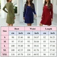 thumbnail image 2 of TEMOFON Women's Casual T Shirt Dress Long Sleeve V-Neck Solid Basic Trendy Dress with Pockets Army Green Outfit, 2 of 5
