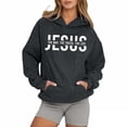 thumbnail image 2 of Yhkghxis Jesus Hoodies for Women Teen Girls Oversized Christian Bible Verse Y2K Hooded Long Sleeve Christian Hoodie, 2 of 4