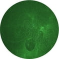 thumbnail image 1 of Ahgly Company Machine Washable Indoor Round Transitional Deep Emerald Green Area Rugs, 7' Round, 1 of 7