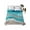 Turquoise, variant on Burnt Orange Coastal King Size Flat Sheet Only, Hotel Luxury Microfiber Bed Top Sheets, Summer Beach Nautical Abstract Art Soft Breathable Bedding Sheet for Bedroom, Easy Care - 105" x 98"
