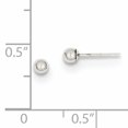 thumbnail image 2 of 10K White Gold Polished 3mm Ball Post Earrings, 2 of 2