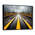 thumbnail image 2 of Designart Road framed wall Art, Parallel Paths of the Yellow Road , road framed wall art decor, Yellow Modern black framed wall art, 44x34 inches black frame, 2 of 5