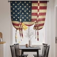 thumbnail image 3 of 4th of July Balloon Curtains 63 Inch Length for Living Room/Bedroom, Independence Day Farmhouse American Flag Rod Pocket Privacy Door Curtains Decorative Tie Up Shade for Window 52"x63", 3 of 8