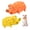Orange Yellow, variant on Pig Dog Toy, 3 PCS Squeaky Pig Dog Toy, Interactive Pig Dog Chew Toy That Oinks - Diamond-Shaped Rubber Dog Squeaky Toys, Durable Latex Grunting Pig Toy for Small Medium Large Dogs