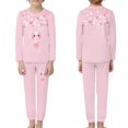 thumbnail image 3 of DISNIMO Axolotl Cherry Blossom Pjs for Girls Kids Size 7-8 Preppy Pjs Sets 2 PCS for Boys Pajamas Long Sleeve Cotton Pjs Sets Elastic Waist Sleep Wear Long Nightwear with Pockets, 3 of 7