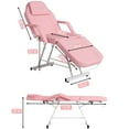 thumbnail image 2 of Massage Salon Tattoo Chair Esthetician Bed, Adjustable Facial Bed with Hydraulic Stool, Removable Headrest, Spa Bed Beauty Barber Massage Equipment, Pink, 2 of 7