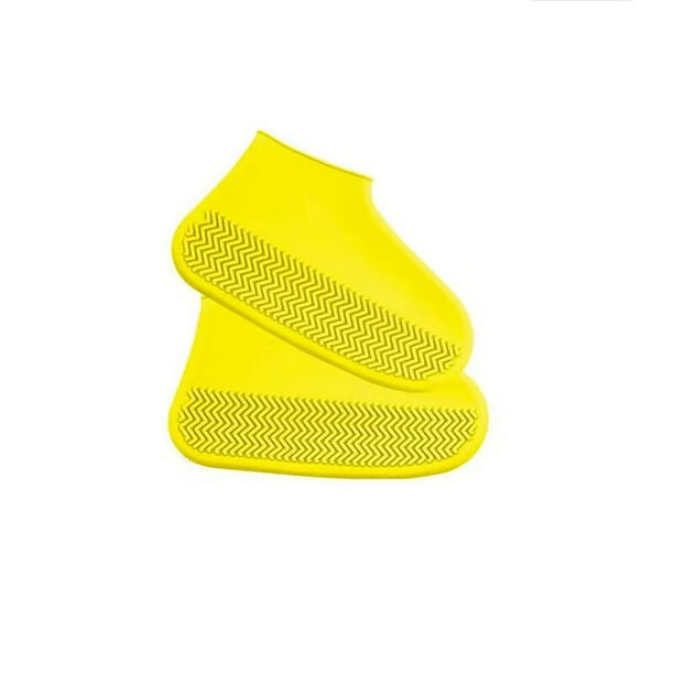 Fiudx Botas de Lluvia Reutilizables, Elegante Diseño de Silicona, Cubrezapatillas Antideslizantes, Protección para Exteriores para Ciclismo, Senderismo, Esquí, Snowboard y Pesca. Disponibles En Talla