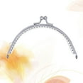 thumbnail image 2 of 10.5cm Semicircular Arch Iron Purse Frame Decorative Silver Beads Kiss Clasp Lock Handbag Making Accessories for Bag Making DIY Craft Handmade, 2 of 9