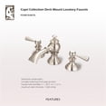 thumbnail image 4 of Water Creation 4.81" Lever Handles Solid Brass Faucet in Brushed Nickel, 4 of 6