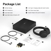 Srhythm Nicecomfort 35 (2nd Gen) Hybrid Noise Cancelling Headphones,Bluetooth 6.0, 5Microphones with ENC, Transparency, Spatial Audio, 140H Playtime, Low Latency, Custom EQ via App