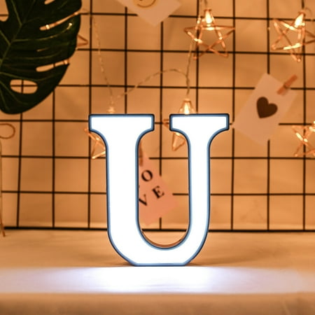 

Led Light Bulbs Creative LED Letter Lights Night Light Plastic English Letters Light Lamp Decor