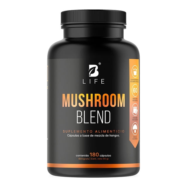 Suplemento Alimenticio + B life + Mushroom Blend + 180 Cápsulas