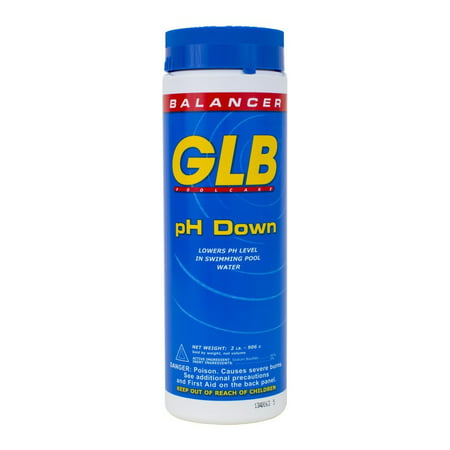 GLB PH Down (2 lb) (2 Pack), Sanitizer lowers ph level in swimming pool water By GLB Pool Spa Products from