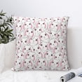 thumbnail image 4 of Pofeuu Cute Rabbit Print Double-sided plush pillowcase Square Throw Pillow Covers Pillows Cover for Living Room Bedroom Sofa Couch Cushion Cover（No pillow core）-26"x26", 4 of 7