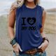 thumbnail image 2 of Tops casuales sexys de verano sin mangas para mujer Tops de chaleco sin mangas con estampado de cuello redondo regular Pompotops  lopia994762, 2 of 4