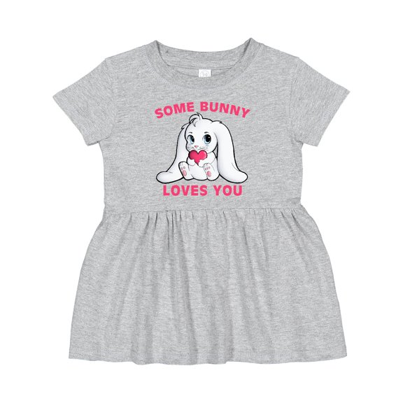 Inktastic Some Bunny Loves You Girls Baby Dress