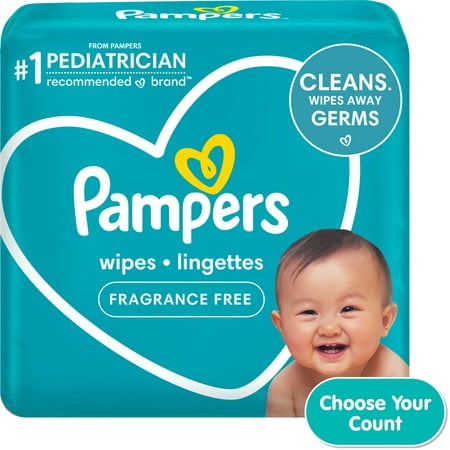 Pampers Baby Wipes, Fragrance Free (Choose Your Count)