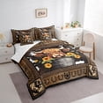 thumbnail image 3 of Homewish Teens Farmhouse Highland Cow Bedding Comforter Set 7-Piece,Cattle Print King Bedding Sets,Western Horseshoe Sunflower Ultra Soft Bed Sheets,Breathable Home Decor,Reversible, 3 of 8