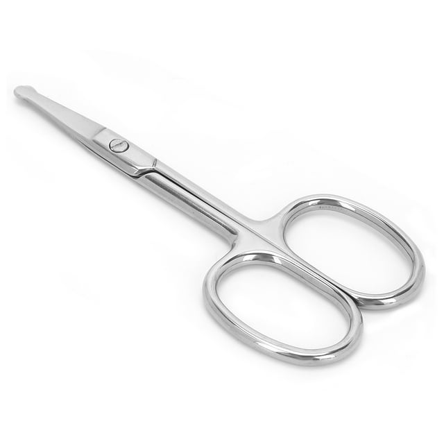 Nose Hair Scissors Eyebrow Scissors Set, Nose Hair Scissors, Scissor Blade Bite Company Stainless Steel Rounded Tip Scissors For Eyebrows Nose Mustache Beard Practical And