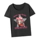thumbnail image 2 of Camiseta de Cuello Redondo para Mujer, Camiseta Informal de Manga Corta para Uso Diario en La Playa. L, 2 of 10