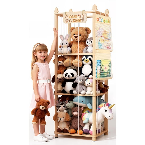 Organizador para Peluches ZEQON de Madera de Pino 138 cm