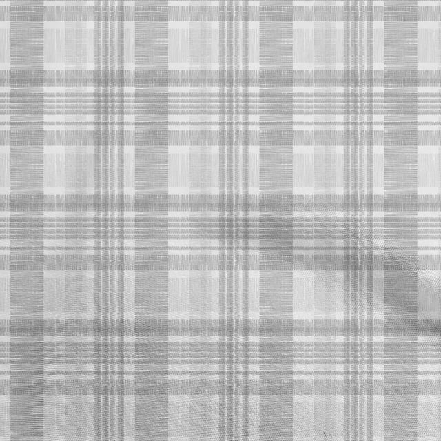 oneOone Polyester Spandex Gray Fabric Check Sewing Material Print Fabric By The Yard 56 Inch Wide