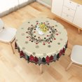 thumbnail image 6 of Nanqianyi Christmas Pine Wreath Round Tablecloth,60 Inch,Washable Polyester Table Cover for Winter Holiday, 6 of 6