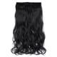 thumbnail image 1 of Extensiones de cabello rizado de 25,6 pulgadas, negro oscuro, 3/4, cabeza completa, una pieza, 5 clips, conjunto ondulado y rizado, Clip grueso en cabello sintético, 1 of 5