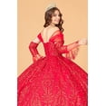 thumbnail image 3 of Women's Elizabeth K Red and Gold Quinceañera Ball Gown Gl3073 Size XS, 3 of 4