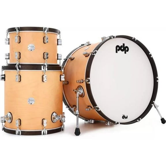 Classic Drum Kit with 24 in. Kick - Natural & Walnut Hoop