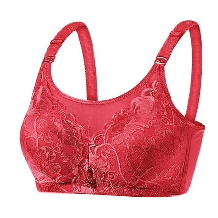 

Patlollav Womens Plus Size Clearance Womens Bra Wire Free Underwear Onepiece Bra Everyday Underwear Bras