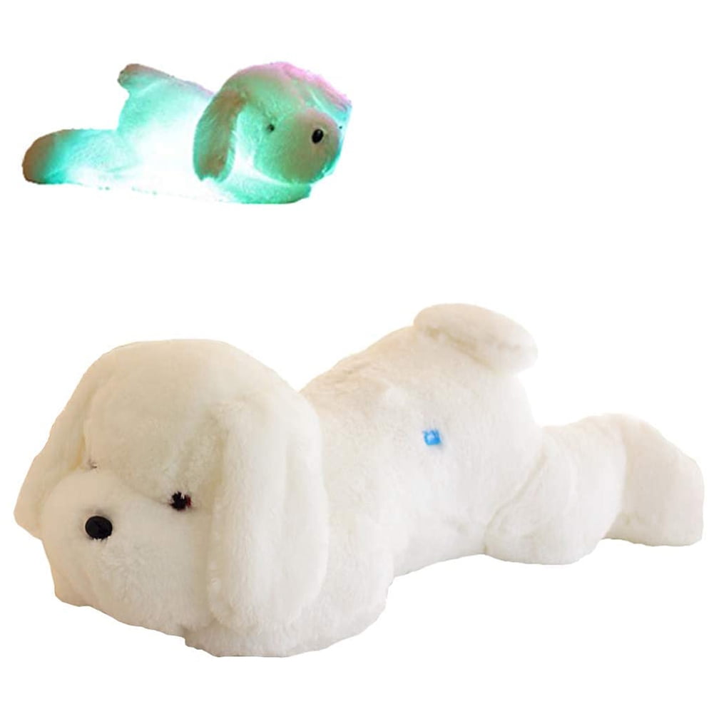 Light Up Puppy Dog Stuffed Animal for Kids, Night Light Lovely LED