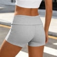 thumbnail image 6 of Women's Folding Waist Solid Color Short Base Low Rise Leggings Footed Leggings for Women M, 6 of 6