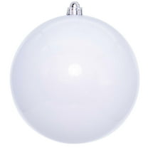 Vickerman 8" White Pearl UV Drilled Ball Ornament, 1 per bag.