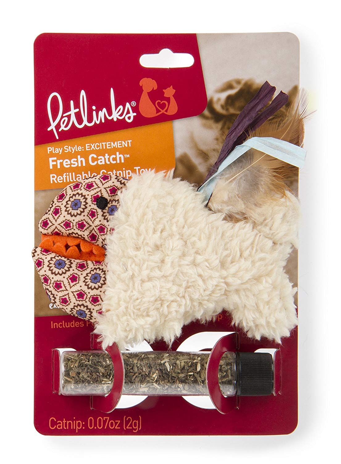 Refillable Catnip Cat Toys, Refillable Catnip Toy with a bag of Pure