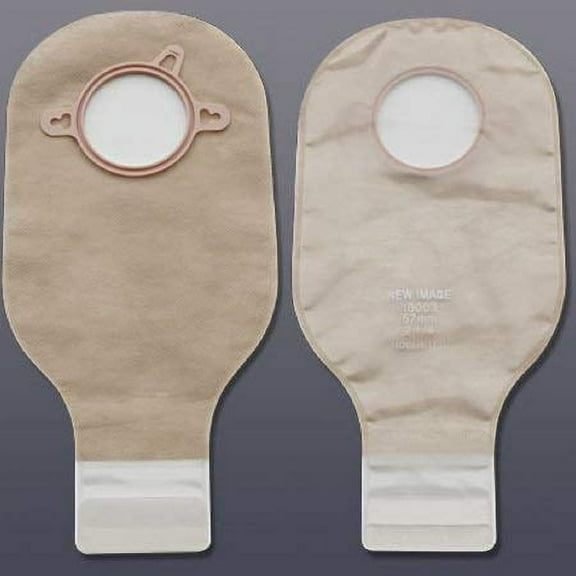 New Image Ostomy Pouch Two-Piece System 12 Inch Length Drainable, 18004 - Pack of 10