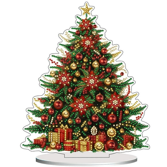 Kit de manualidades VODAPYC para árbol de Navidad, arte con diamantes, bricolaje