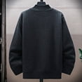 thumbnail image 4 of 1/4 Zip Sweaters for Men Long Sleeve High Neck Knit Fleece Lined Heavyweight Solid Pullover Sweatshirt Jacket (4XL, Black), 4 of 4