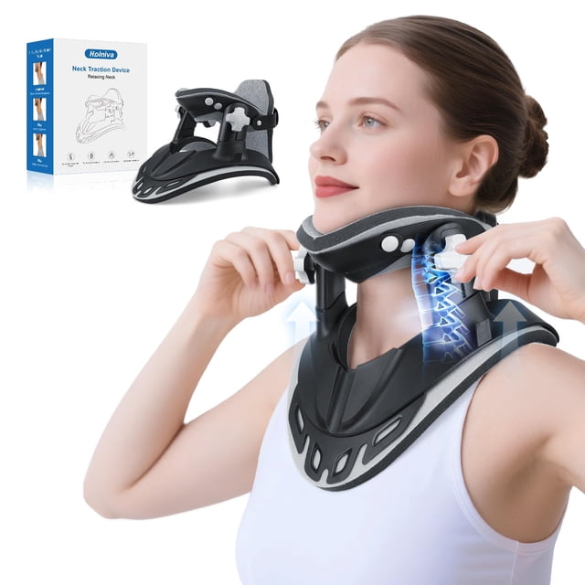 Dispositivo de tracción cervical Holniva, collarín cervical ajustable