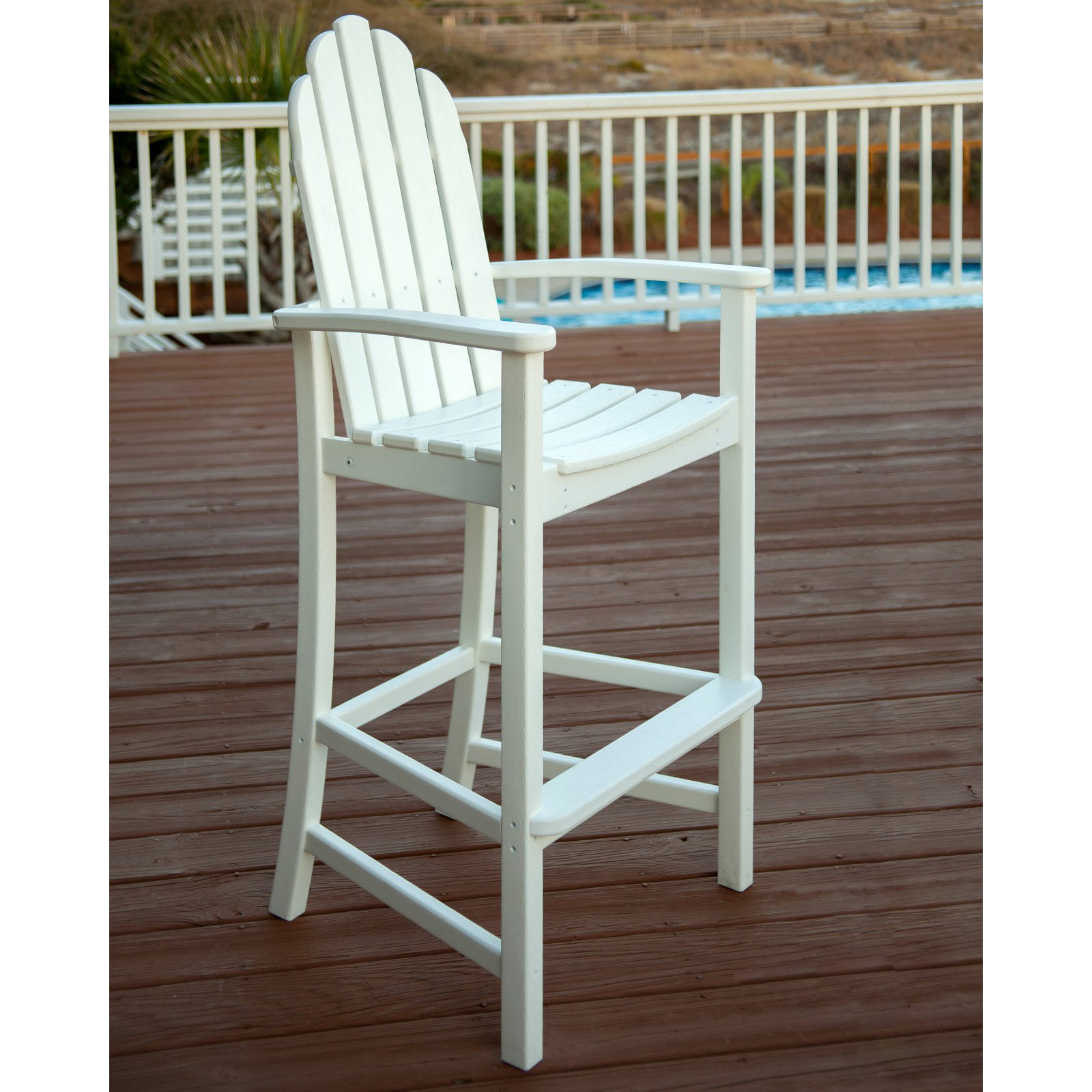 POLYWOOD® Adirondack Recycled Plastic Bar Height Chair