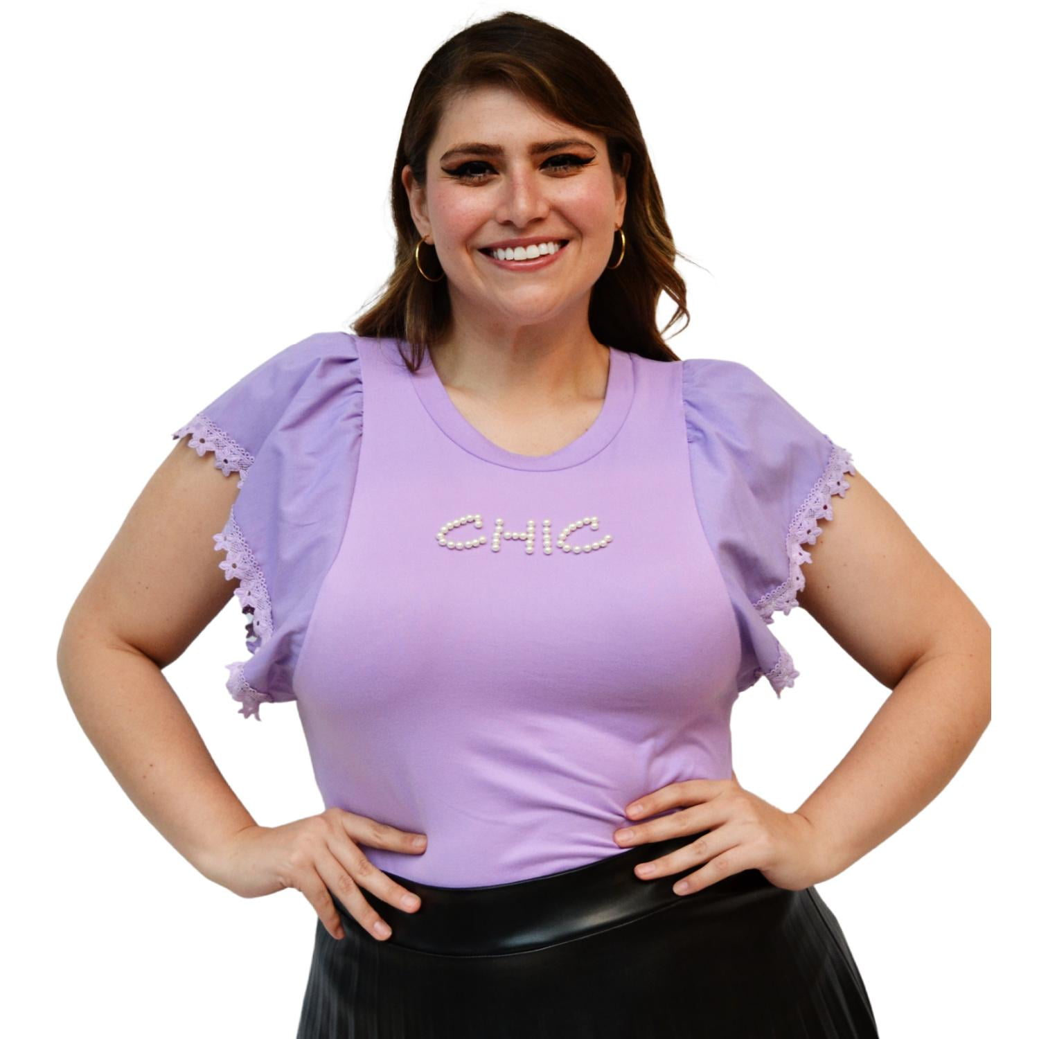 Pantalón Negro Outfits Blusa Lila Pantalones Blusas Para Ternos De