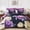 Dark Purple, variant on 7-Piece Queen Blue Floral Microfiber Comforter Set, All Season Complete Bedding with Sheets & Pillowcases