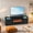 Black, variant on Homhougo TV Stand for Living Room, Center Cabinet with Storage Place for TV Up to 75", Modern Entertainment Center with Storage Cabinet, Fits Into 36'' Electric Fireplace (Not Include Fireplace)