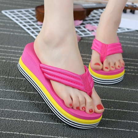 

Sandals For Women Summer Summer Womens Slippers Fashion Sandals Wedges Flip-Flops Flowers Ladies Slipper Stylish Shoes