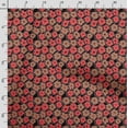 thumbnail image 3 of Soimoi Floral Printed, Cotton Satin Spandex, Sewing Fabric by The Yard 54 Inch Wide, Decorative Fabric for Dresses and Home Accents, Light Brown, 3 of 5