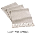 thumbnail image 6 of Ludlz Table Runner Solid Color Tassel Design Wear Resistant Fine Texture Lint Free Decorative Tablecloth Dinning Room Table Runner Kitchen Supplies, 6 of 8