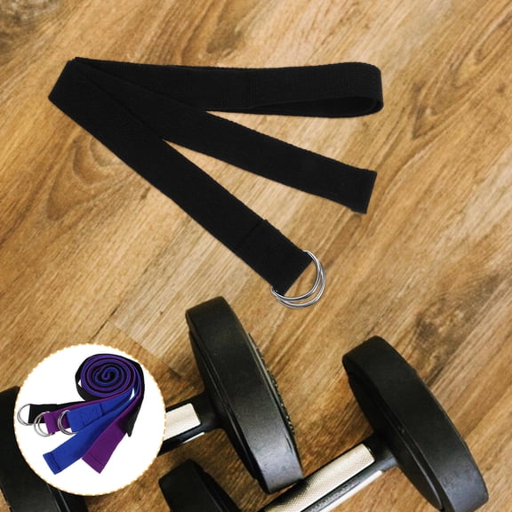 OULII 3pcs Adjustable Metal D- Yoga Straps Black Exercise Bands