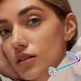 thumbnail image 2 of AIYUQ.U Stainless Steel Nose Rings - Women's Nostril Studs Piercing Jewelry，Multi-color, 2 of 8