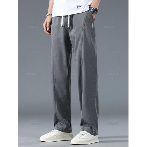 CHUANK Brand Clothing Summer High-Quality Soft Lyocell Fabric Casual Pants Men Thin Loose Wide Leg Casual Trousers Plus Size 5XL